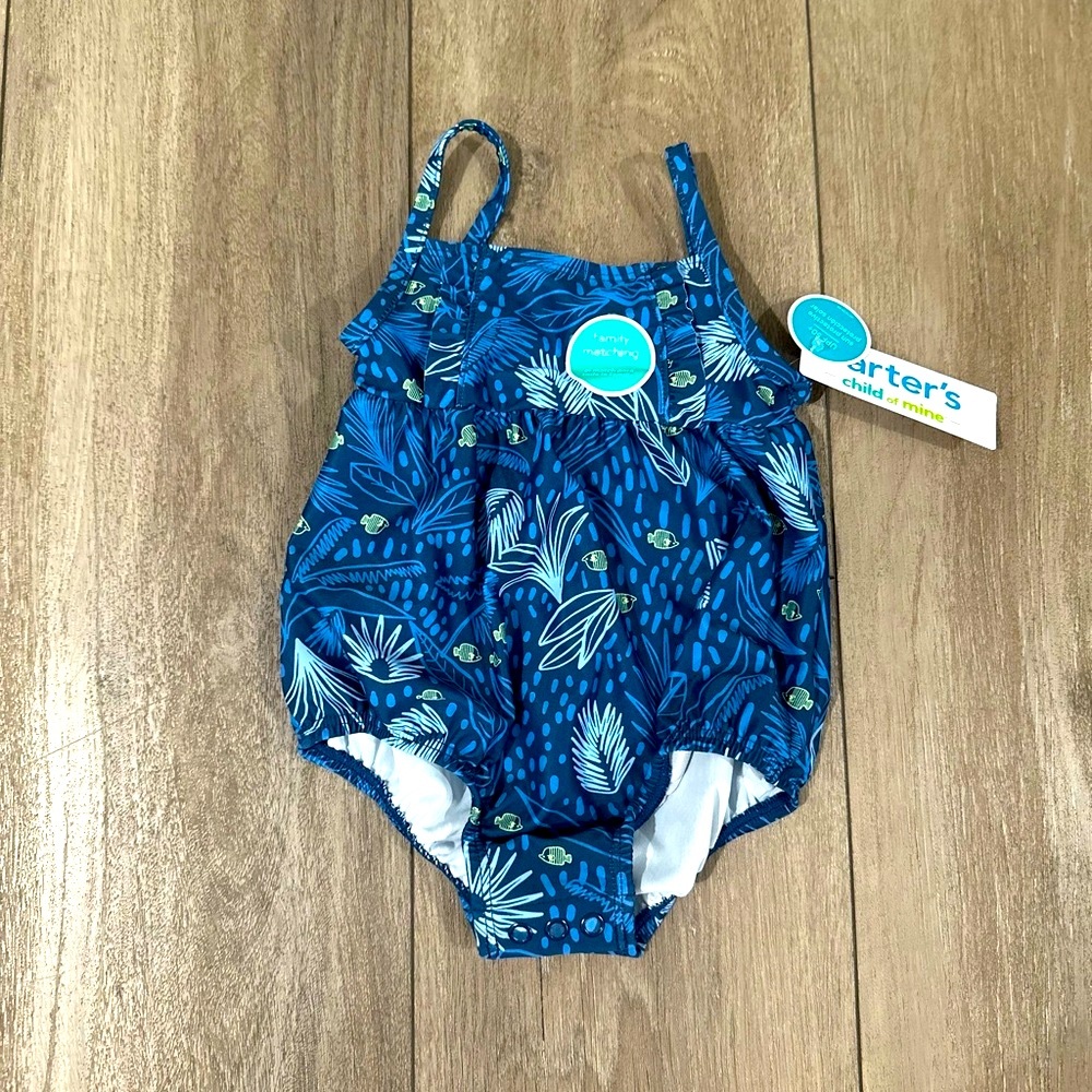 The Cutest Little Bubble Swimsuit | NEW | Size 6-9 Months | Carters
